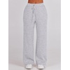 image:imageANRABESS Women 2 Piece Set Sweatsuits Lounge Fall Outfits  Quarter Zip Pullover Wide Leg Pants amp Pockets Matching SetCasual Travel Fashion Airport Vacation ClothingSweat Track SuitsLight Grey