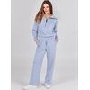 image:imageANRABESS Women 2 Piece Set Sweatsuits Lounge Fall Outfits  Quarter Zip Pullover Wide Leg Pants amp Pockets Matching SetCasual Travel Fashion Airport Vacation ClothingSweat Track SuitsSky Blue