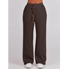 image:imageANRABESS Women 2 Piece Set Sweatsuits Lounge Fall Outfits  Quarter Zip Pullover Wide Leg Pants amp Pockets Matching SetCasual Travel Fashion Airport Vacation ClothingSweat Track SuitsCoffee