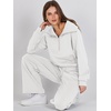 image:imageANRABESS Women 2 Piece Set Sweatsuits Lounge Fall Outfits  Quarter Zip Pullover Wide Leg Pants amp Pockets Matching SetCasual Travel Fashion Airport Vacation ClothingSweat Track SuitsWhite