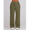 image:imageANRABESS Women 2 Piece Set Sweatsuits Lounge Fall Outfits  Quarter Zip Pullover Wide Leg Pants amp Pockets Matching SetCasual Travel Fashion Airport Vacation ClothingSweat Track SuitsOlive