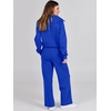 image:imageANRABESS Women 2 Piece Set Sweatsuits Lounge Fall Outfits  Quarter Zip Pullover Wide Leg Pants amp Pockets Matching SetCasual Travel Fashion Airport Vacation ClothingSweat Track SuitsRoyal Blue