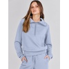 image:imageANRABESS Women 2 Piece Set Sweatsuits Lounge Fall Outfits  Quarter Zip Pullover Wide Leg Pants amp Pockets Matching SetCasual Travel Fashion Airport Vacation ClothingSweat Track SuitsSky Blue