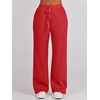 image:imageANRABESS Women 2 Piece Set Sweatsuits Lounge Fall Outfits  Quarter Zip Pullover Wide Leg Pants amp Pockets Matching SetCasual Travel Fashion Airport Vacation ClothingSweat Track SuitsBright Red