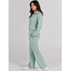 image:imageANRABESS Women 2 Piece Set Sweatsuits Lounge Fall Outfits  Quarter Zip Pullover Wide Leg Pants amp Pockets Matching SetCasual Travel Fashion Airport Vacation ClothingSweat Track SuitsPea Green