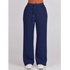 image:imageANRABESS Women 2 Piece Set Sweatsuits Lounge Fall Outfits  Quarter Zip Pullover Wide Leg Pants amp Pockets Matching SetCasual Travel Fashion Airport Vacation ClothingSweat Track SuitsNavy Blue