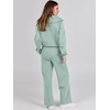 image:imageANRABESS Women 2 Piece Set Sweatsuits Lounge Fall Outfits  Quarter Zip Pullover Wide Leg Pants amp Pockets Matching SetCasual Travel Fashion Airport Vacation ClothingSweat Track SuitsPea Green