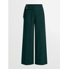 image:imageANRABESS Women Buckle Work Dress Pants with Pockets  Wide Leg Mid Waist Trousers Office Dressy Formal Business Casual Long Fall Slacks Solid amp StripedDark Green