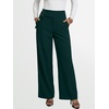 image:imageANRABESS Women Buckle Work Dress Pants with Pockets  Wide Leg Mid Waist Trousers Office Dressy Formal Business Casual Long Fall Slacks Solid amp StripedDark Green