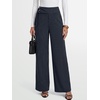 image:imageANRABESS Women Buckle Work Dress Pants with Pockets  Wide Leg Mid Waist Trousers Office Dressy Formal Business Casual Long Fall Slacks Solid amp StripedStripe Navy Blue