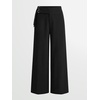image:imageANRABESS Women Buckle Work Dress Pants with Pockets  Wide Leg Mid Waist Trousers Office Dressy Formal Business Casual Long Fall Slacks Solid amp StripedBlack