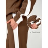 image:imageANRABESS Womens 2 Piece Lounge Set Color Block Tracksuit Sweatsuit  Half Zip Collared Sweatshirt Wide Leg Sweatpants Airport Travel Outfit Comfy Workout Matching Sets Fall Winter ClothingBrown White