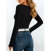 image:imageANRABESS Womens Boat Neck Long Sleeve Thermal Shirts  Comfy Soft Warm Fleece Tops Slim Fit Basic TShirt Going Out Work AllDay Wear Fall Fashion Winter Casual Layering OutfitsBlack