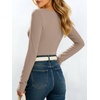 image:imageANRABESS Womens Boat Neck Long Sleeve Thermal Shirts  Comfy Soft Warm Fleece Tops Slim Fit Basic TShirt Going Out Work AllDay Wear Fall Fashion Winter Casual Layering OutfitsKhaki