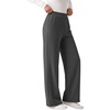 image:imageANRABESS Womens Business Casual Straight Leg Dress Pants  High Waisted Wide Leg Palazzo TrousersPull On for Work Office SlacksWrinkle Free Thermal with PocketsFall Winter ClothingDeep Grey