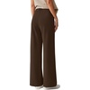 image:imageANRABESS Womens Business Casual Straight Leg Dress Pants  High Waisted Wide Leg Palazzo TrousersPull On for Work Office SlacksWrinkle Free Thermal with PocketsFall Winter ClothingBrown