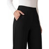 image:imageANRABESS Womens Business Casual Straight Leg Dress Pants  High Waisted Wide Leg Palazzo TrousersPull On for Work Office SlacksWrinkle Free Thermal with PocketsFall Winter ClothingBlack