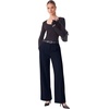 image:imageANRABESS Womens Business Casual Straight Leg Dress Pants  High Waisted Wide Leg Palazzo TrousersPull On for Work Office SlacksWrinkle Free Thermal with PocketsFall Winter ClothingNavy Blue