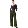 image:imageANRABESS Womens Business Casual Straight Leg Dress Pants  High Waisted Wide Leg Palazzo TrousersPull On for Work Office SlacksWrinkle Free Thermal with PocketsFall Winter ClothingArmy Green