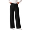 image:imageANRABESS Womens Business Casual Straight Leg Dress Pants  High Waisted Wide Leg Palazzo TrousersPull On for Work Office SlacksWrinkle Free Thermal with PocketsFall Winter ClothingBlack