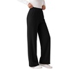 image:imageANRABESS Womens Business Casual Straight Leg Dress Pants  High Waisted Wide Leg Palazzo TrousersPull On for Work Office SlacksWrinkle Free Thermal with PocketsFall Winter ClothingBlack