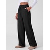 image:imageANRABESS Womens Corduroy High Waist Wide Leg Lounge Pants  Fall Casual Loose Comfy Elastic Waist Trousers Ribbed Texture with Side Pockets Winter Cozy Chunky Lounge OutfitsBlack