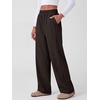 image:imageANRABESS Womens Corduroy High Waist Wide Leg Lounge Pants  Fall Casual Loose Comfy Elastic Waist Trousers Ribbed Texture with Side Pockets Winter Cozy Chunky Lounge OutfitsDark Brown