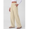image:imageANRABESS Womens Corduroy High Waist Wide Leg Lounge Pants  Fall Casual Loose Comfy Elastic Waist Trousers Ribbed Texture with Side Pockets Winter Cozy Chunky Lounge OutfitsBeige