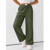 image:imageANRABESS Womens Corduroy Wide Leg Palazzo Lounge Pants  Fall Casual Loose High Waist Chunky Trousers Cozy Comfy Work Casual Outfits Ribbed Texture with Side PocketsArmy Green