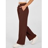 image:imageANRABESS Womens Corduroy Wide Leg Palazzo Lounge Pants  Fall Casual Loose High Waist Chunky Trousers Cozy Comfy Work Casual Outfits Ribbed Texture with Side PocketsBrown Red