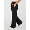 image:imageANRABESS Womens Corduroy Wide Leg Palazzo Lounge Pants  Fall Casual Loose High Waist Chunky Trousers Cozy Comfy Work Casual Outfits Ribbed Texture with Side PocketsBlack