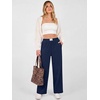 image:imageANRABESS Womens Corduroy Wide Leg Palazzo Lounge Pants  Fall Casual Loose High Waist Chunky Trousers Cozy Comfy Work Casual Outfits Ribbed Texture with Side PocketsNavy Blue