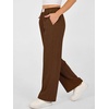 image:imageANRABESS Womens Corduroy Wide Leg Palazzo Lounge Pants  Fall Casual Loose High Waist Chunky Trousers Cozy Comfy Work Casual Outfits Ribbed Texture with Side PocketsBrown