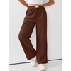 image:imageANRABESS Womens Corduroy Wide Leg Palazzo Lounge Pants  Fall Casual Loose High Waist Chunky Trousers Cozy Comfy Work Casual Outfits Ribbed Texture with Side PocketsBrown Red