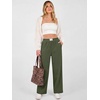 image:imageANRABESS Womens Corduroy Wide Leg Palazzo Lounge Pants  Fall Casual Loose High Waist Chunky Trousers Cozy Comfy Work Casual Outfits Ribbed Texture with Side PocketsArmy Green