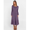image:imageANRABESS Womens Fall Long Sleeve Midi Dress  Crewneck Swing Flowy A Line Dresses Soft Comfy Rib Knit Casual Everyday Date Nights Wear Minimal Elegant Winter LayeringPurple