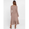 image:imageANRABESS Womens Fall Long Sleeve Midi Dress  Crewneck Swing Flowy A Line Dresses Soft Comfy Rib Knit Casual Everyday Date Nights Wear Minimal Elegant Winter LayeringTan