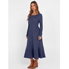 image:imageANRABESS Womens Fall Long Sleeve Midi Dress  Crewneck Swing Flowy A Line Dresses Soft Comfy Rib Knit Casual Everyday Date Nights Wear Minimal Elegant Winter LayeringNavy Blue