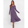 image:imageANRABESS Womens Fall Long Sleeve Midi Dress  Crewneck Swing Flowy A Line Dresses Soft Comfy Rib Knit Casual Everyday Date Nights Wear Minimal Elegant Winter LayeringPurple