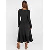 image:imageANRABESS Womens Fall Long Sleeve Midi Dress  Crewneck Swing Flowy A Line Dresses Soft Comfy Rib Knit Casual Everyday Date Nights Wear Minimal Elegant Winter LayeringBlack