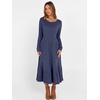 image:imageANRABESS Womens Fall Long Sleeve Midi Dress  Crewneck Swing Flowy A Line Dresses Soft Comfy Rib Knit Casual Everyday Date Nights Wear Minimal Elegant Winter LayeringNavy Blue