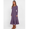 image:imageANRABESS Womens Fall Long Sleeve Midi Dress  Crewneck Swing Flowy A Line Dresses Soft Comfy Rib Knit Casual Everyday Date Nights Wear Minimal Elegant Winter LayeringPurple