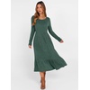 image:imageANRABESS Womens Fall Long Sleeve Midi Dress  Crewneck Swing Flowy A Line Dresses Soft Comfy Rib Knit Casual Everyday Date Nights Wear Minimal Elegant Winter LayeringGreen