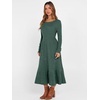 image:imageANRABESS Womens Fall Long Sleeve Midi Dress  Crewneck Swing Flowy A Line Dresses Soft Comfy Rib Knit Casual Everyday Date Nights Wear Minimal Elegant Winter LayeringGreen