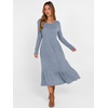 image:imageANRABESS Womens Fall Long Sleeve Midi Dress  Crewneck Swing Flowy A Line Dresses Soft Comfy Rib Knit Casual Everyday Date Nights Wear Minimal Elegant Winter LayeringBlue