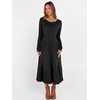 image:imageANRABESS Womens Fall Long Sleeve Midi Dress  Crewneck Swing Flowy A Line Dresses Soft Comfy Rib Knit Casual Everyday Date Nights Wear Minimal Elegant Winter LayeringBlack