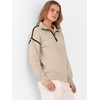 image:imageANRABESS Womens Fall Quarter Zip Collared Pullover Sweaters  Soft Long Sleeve V Neck Shirts Business Casual Loose Fit Knit Tops Winter Warm OutfitsAlmond