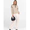 image:imageANRABESS Womens Fall Quarter Zip Collared Pullover Sweaters  Soft Long Sleeve V Neck Shirts Business Casual Loose Fit Knit Tops Winter Warm OutfitsAlmond