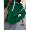 image:imageANRABESS Womens Fall Quarter Zip Collared Pullover Sweaters  Soft Long Sleeve V Neck Shirts Business Casual Loose Fit Knit Tops Winter Warm OutfitsForest Green