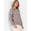 image:imageANRABESS Womens Fall Quarter Zip Collared Pullover Sweaters  Soft Long Sleeve V Neck Shirts Business Casual Loose Fit Knit Tops Winter Warm OutfitsGrey Khaki